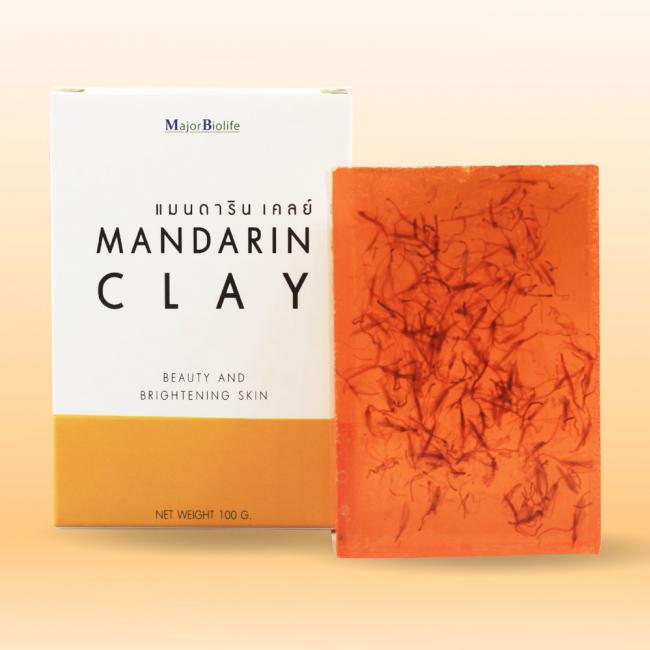 Mandarin Clay soap สบู่แมนดารินเคลย์ สบู่ดอกคำฝอย #3
