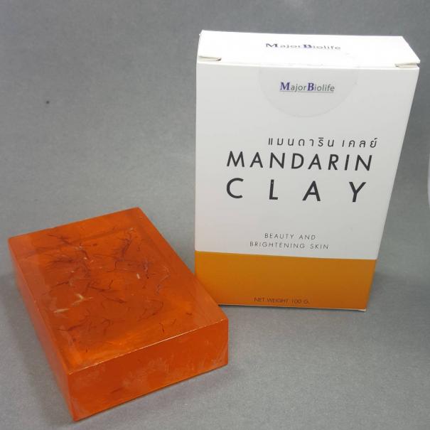 Mandarin Clay soap สบู่แมนดารินเคลย์ สบู่ดอกคำฝอย-9